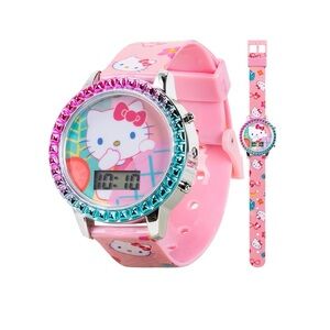 Accutime Sanrio Hello Kitty Girls' Digital LCD Quartz Watch